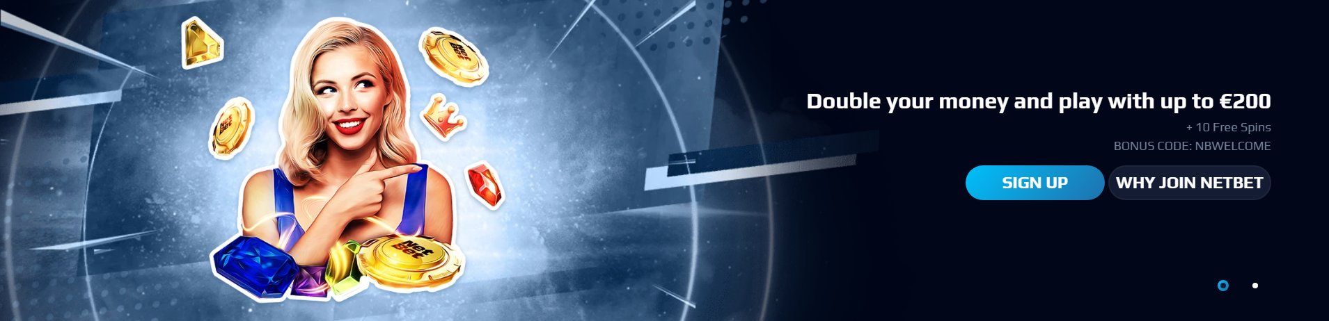 NetBet welkomstbonus banner